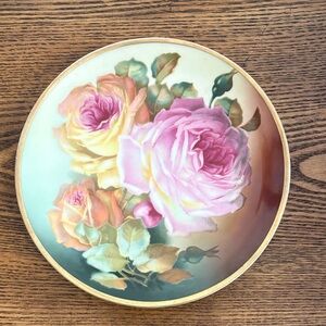 Thomas Sevres Bavaria Hand Painted Roses Plate
